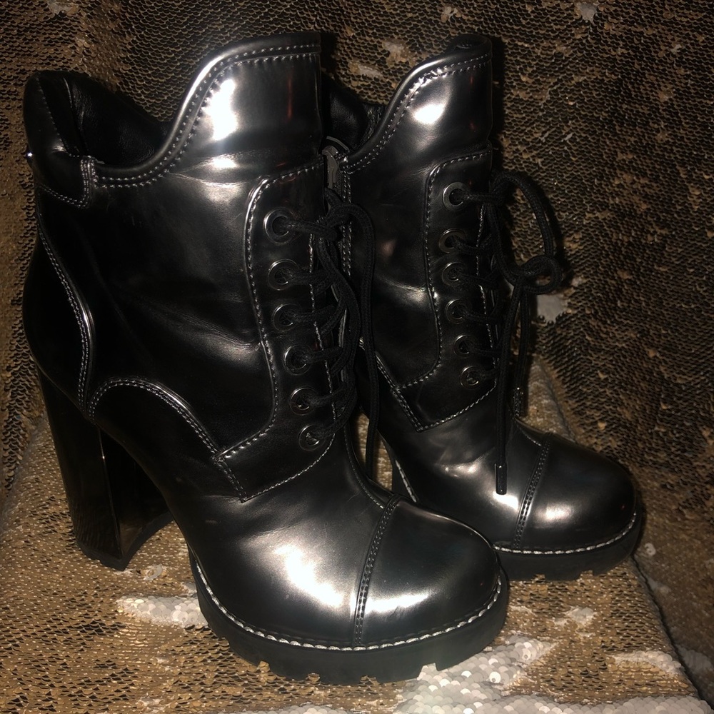 GUESS® Roxey Combat Bootie -Silver - Picture 3 of 4